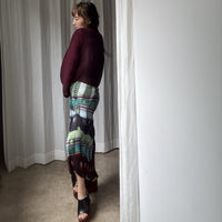 JULIA HEUER  SUE HANDPLEATED KAFTAN IN LIGHT HELGE