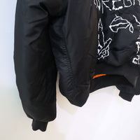 VAVA DUDU  EMBROIDERY MA-1 JACKET BLACK (B)