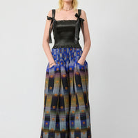 JULIA HEUER  KENZA HANDPLEATED SKIRT IN HELGE