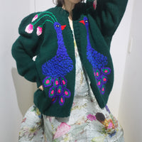 SOFIO GONGLI  FLOWER KNIT CARDIGAN "F"