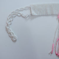 ADRABLE  FRINGE CHOKER WHITE