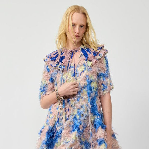 JULIA HEUER  WINNIE PLEATED COLLAR IN BLUSH INGRID