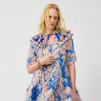 JULIA HEUER  WINNIE PLEATED COLLAR IN BLUSH INGRID
