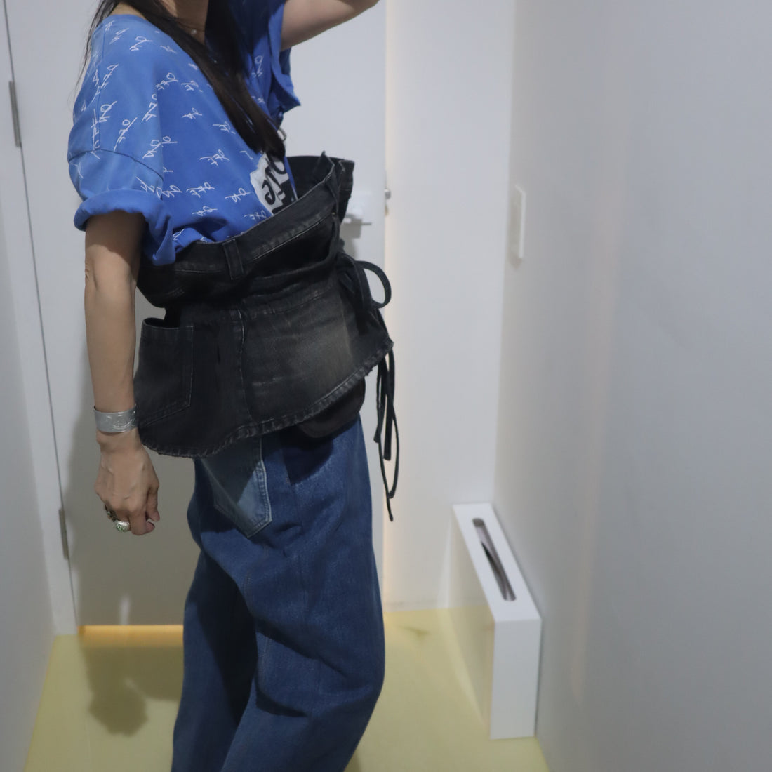 MIKIOSAKEBE  MINI DENIM SKIRT