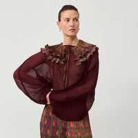 JULIA HEUER  WINNIE PLEATED COLLAR IN EARTHY ROMAN