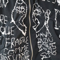 VAVA DUDU  EMBROIDERY HOODIE BLACK&WHITE COLLAR