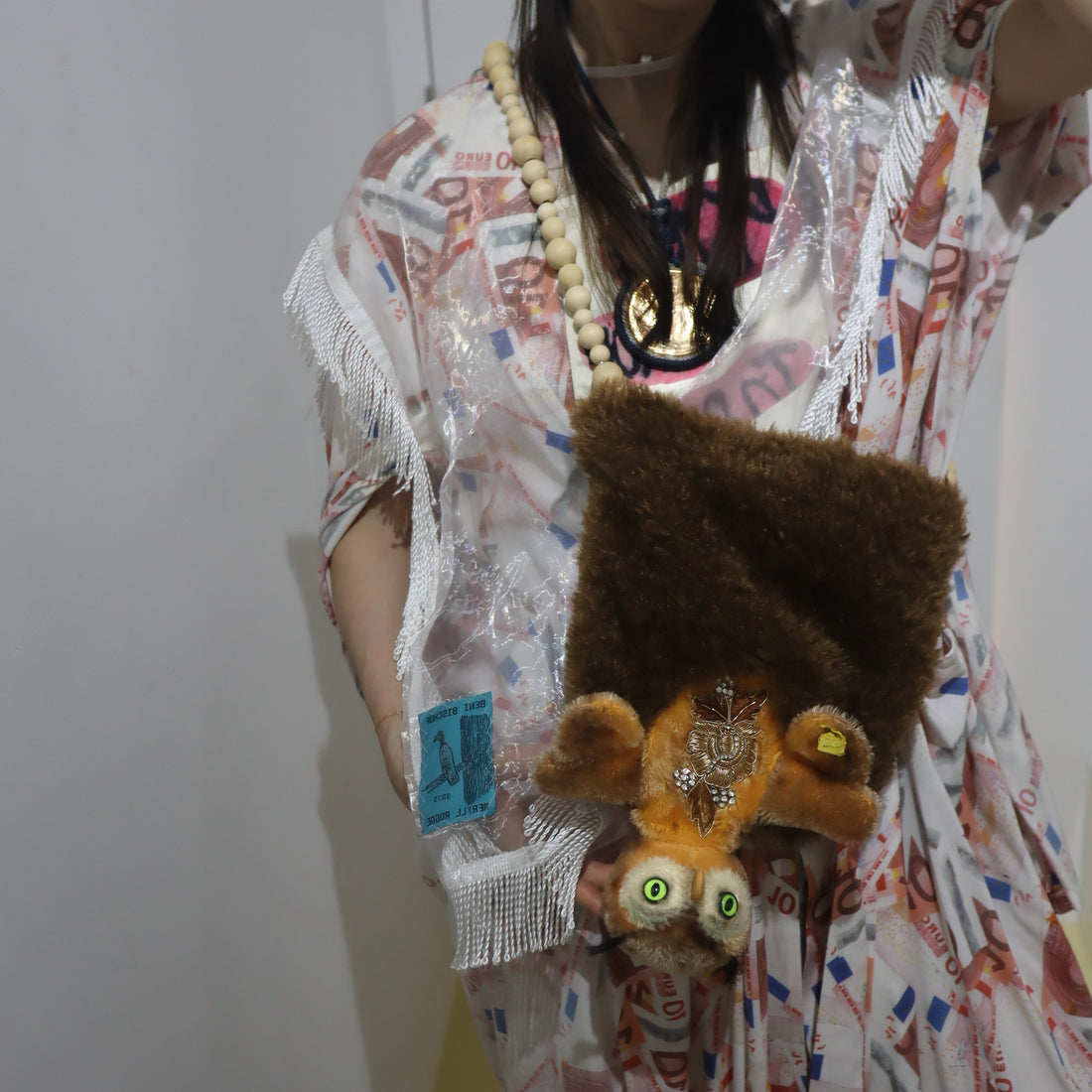 ANIGIG  ANIMAL FLUFFY SHOULDER BAG"OWL”