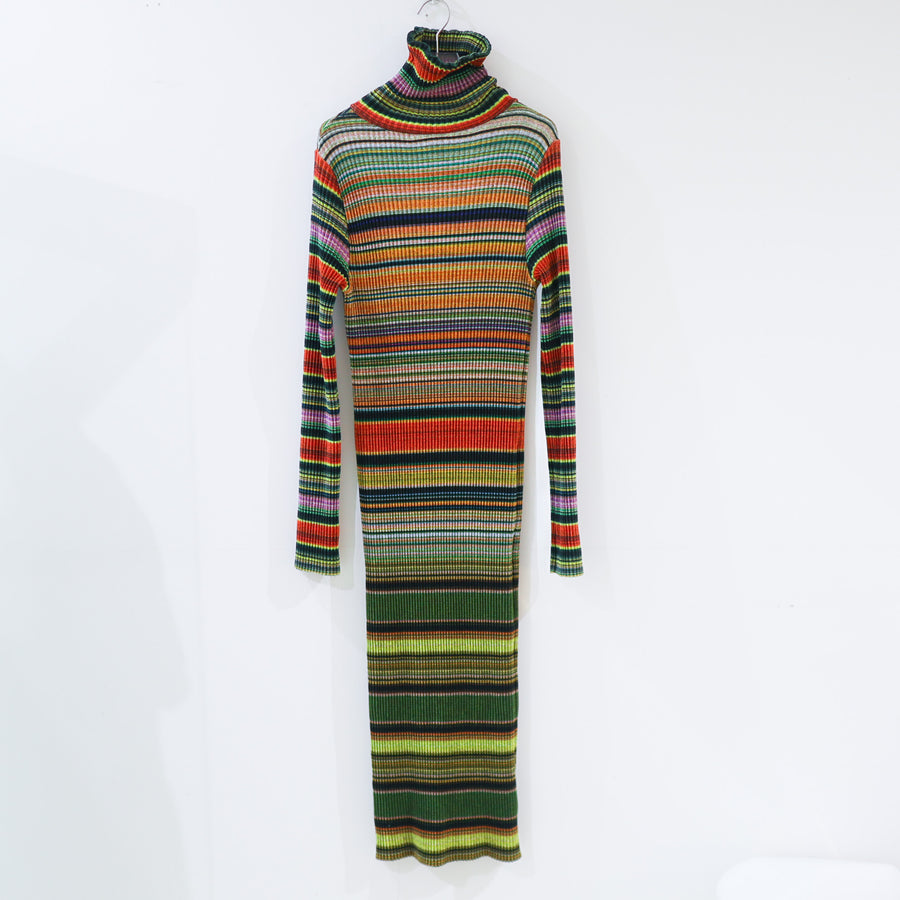 JULIA HEUERRUBY PLEATED KNIT DRESS