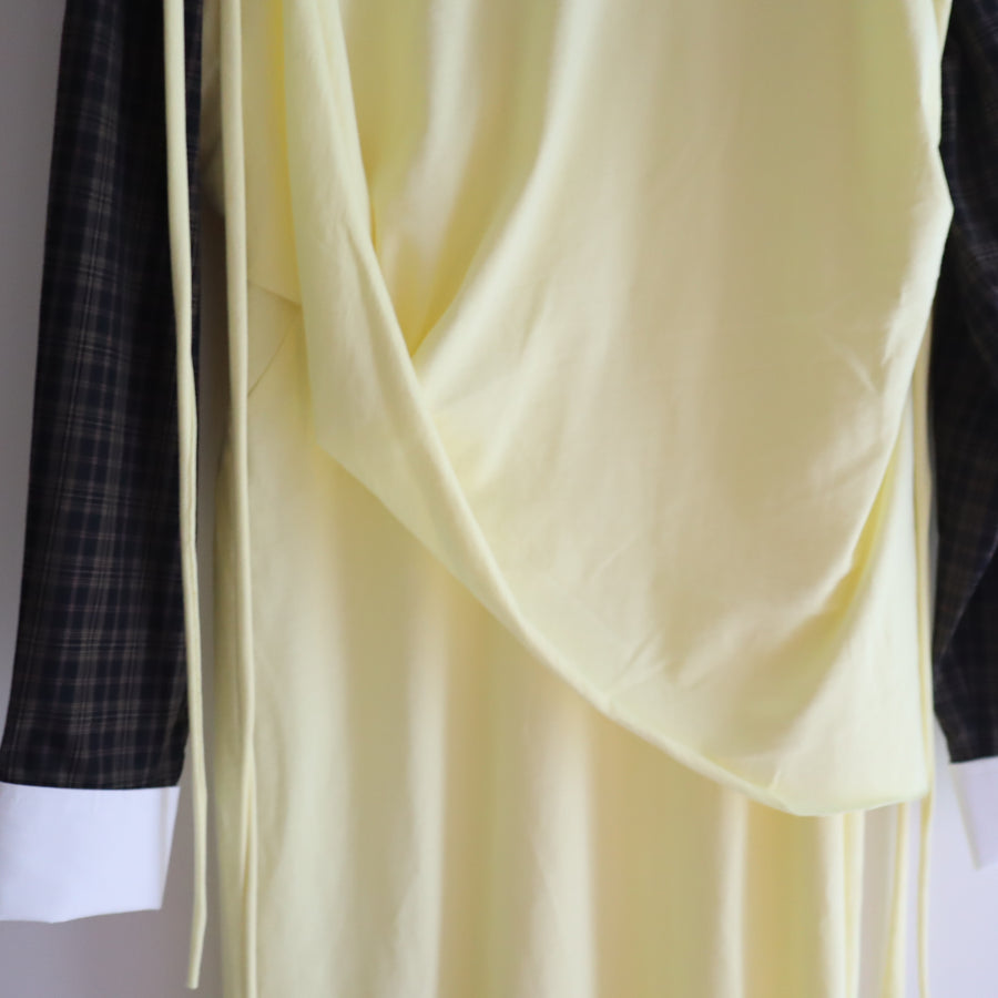 MERYLL ROGGEDRAPED T-SHIRT DRESS WITH SHIRT SLEEVE