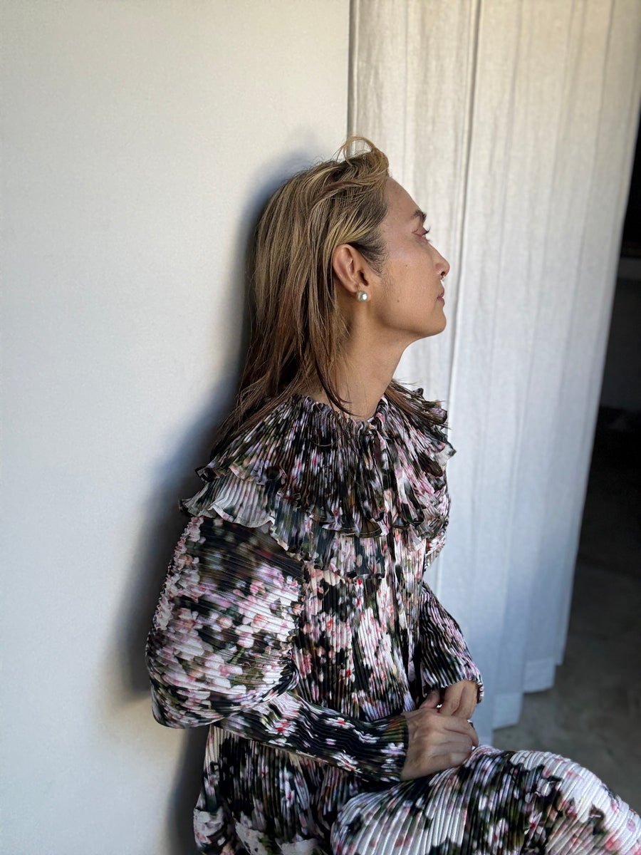 JULIA HEUERPHOEBE HANDPLEATED DRESS IN HOLLE