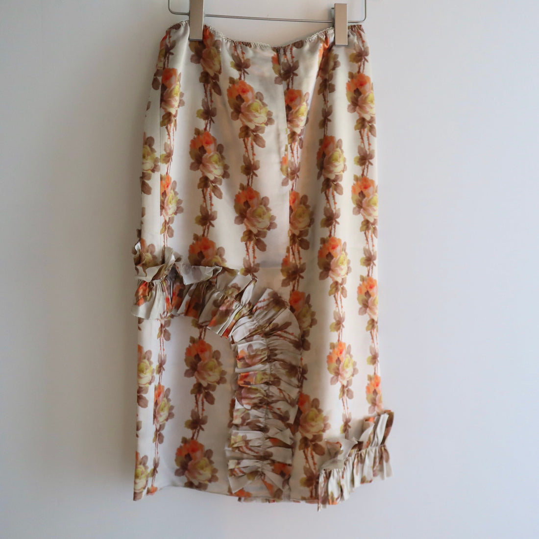 MERYLL ROGGE  LONG SLIPSKIRT W/RUFFLES