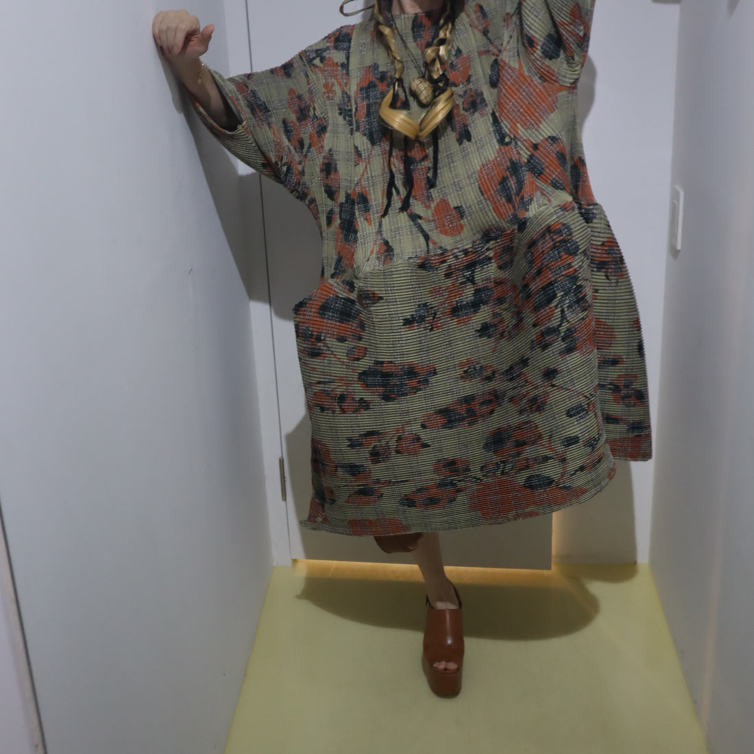 JULIA HEUER  PAX PLEATED DRESS IN SANDY INGRID