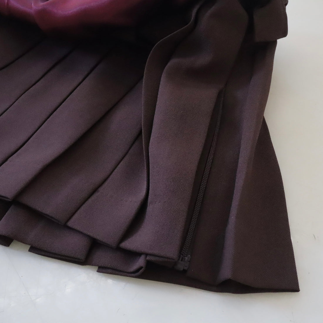 MIKIOSAKEBE  SHRINK PLEATS MINI SKIRT