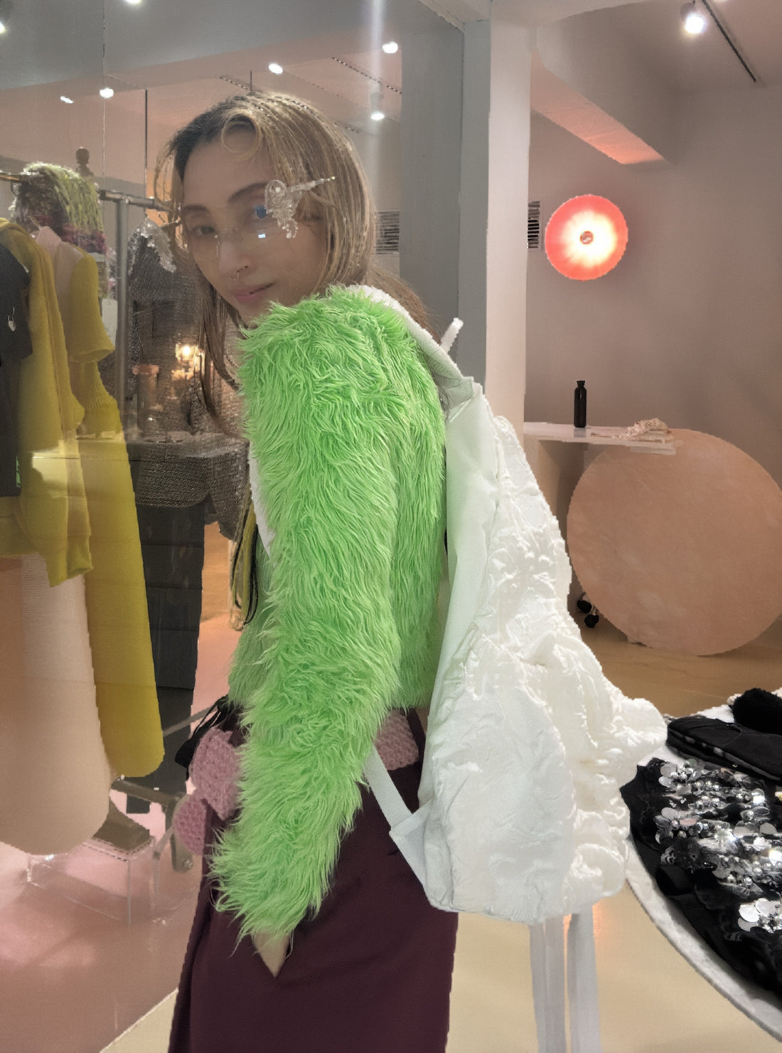 ANIGIG  GATHERED BACKPACK  JACQUARD