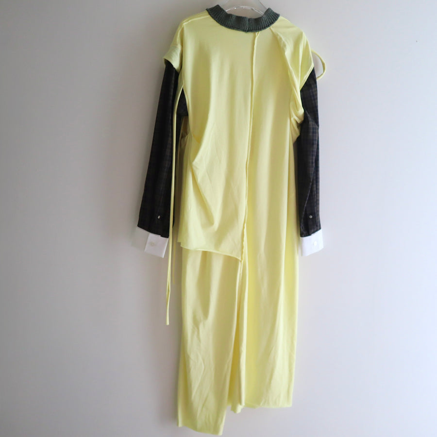 MERYLL ROGGEDRAPED T-SHIRT DRESS WITH SHIRT SLEEVE