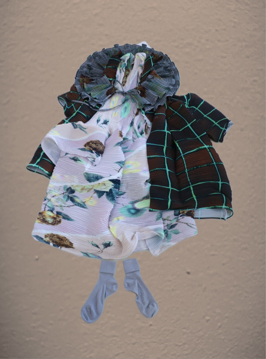 JULIA HEUER  JOHAN HANDPLEATED COAT IN N HARALD