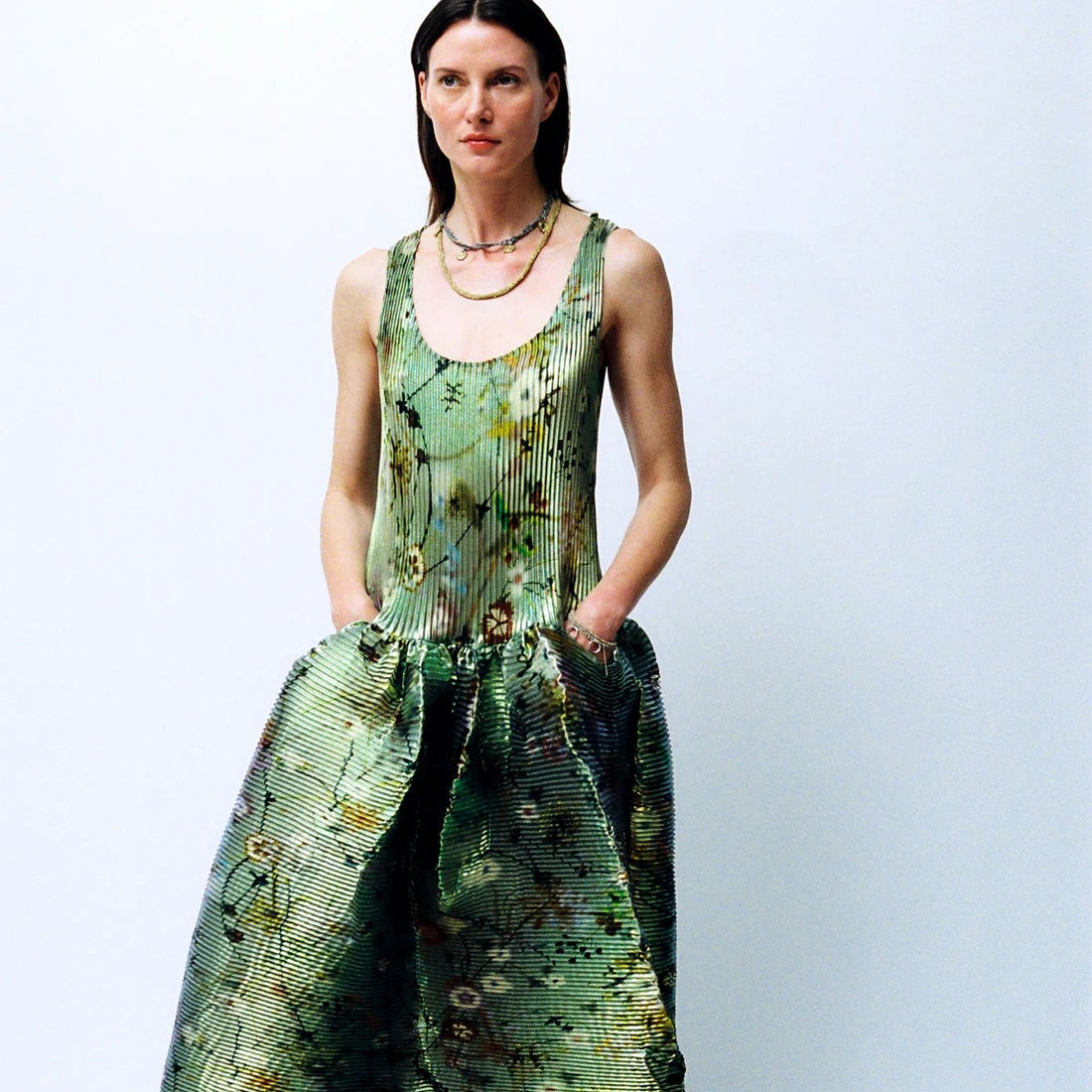 JULIA HEUER  MOON PLEATED DRESS