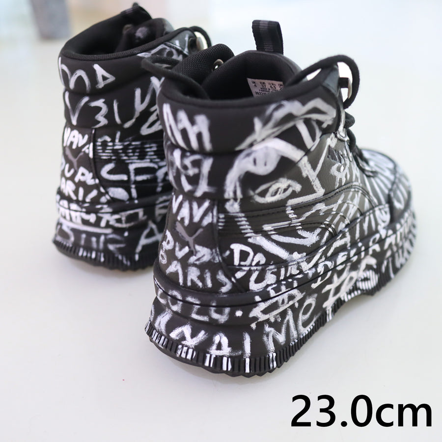 VAVA DUDU PAINTED SNEAKERS PUMA BOOTS BLACK