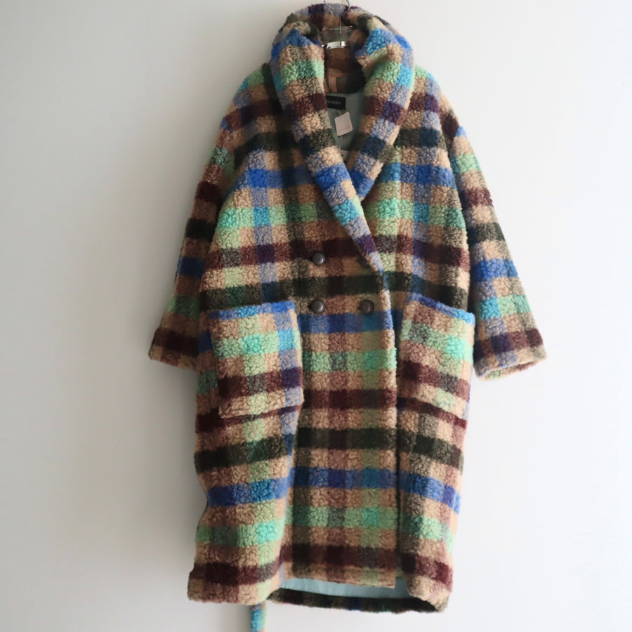 FRANZIUSTOWEL COAT LIGTHGREENCHECK