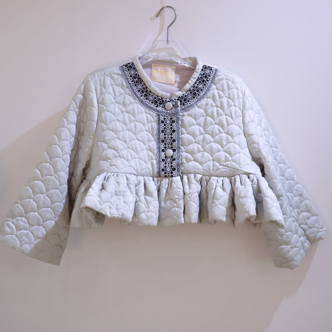 ANIGIG  VINTAGE FRILL JACKET"ICE GRAY"