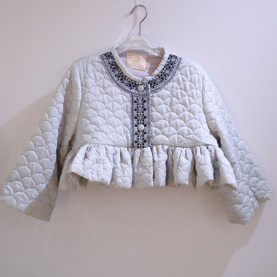 ANIGIGVINTAGE FRILL JACKET"ICE GRAY"