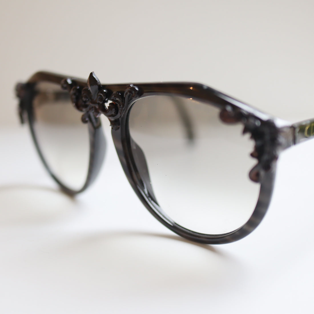 ANIGIG  MOLDING GLASSES DARK BROWN×GRAY