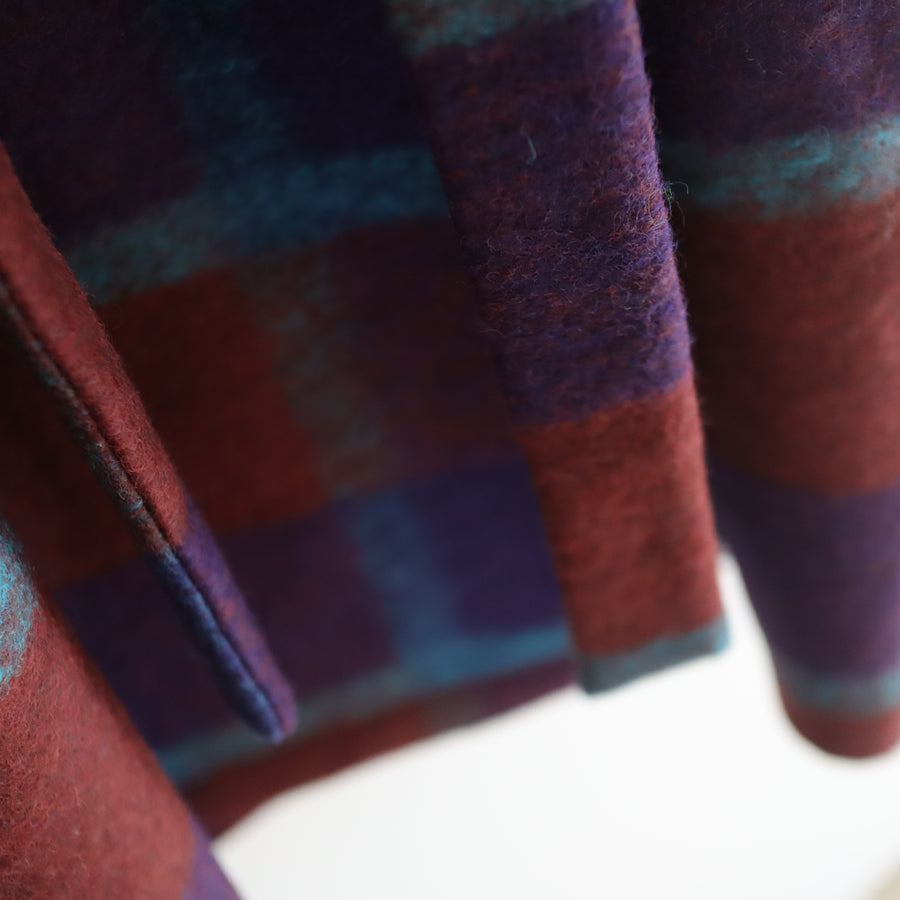 FRANZIUSTOWEL COAT ORANGEBLUE CHECK