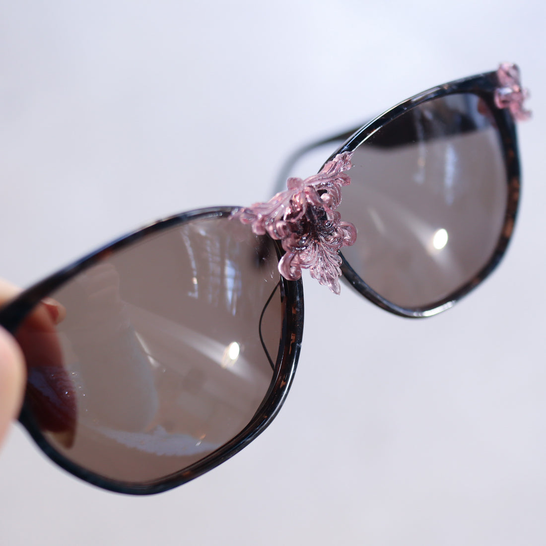 ANIGIG  MOLDING GLASSES MARBLE×MAUVE PINK