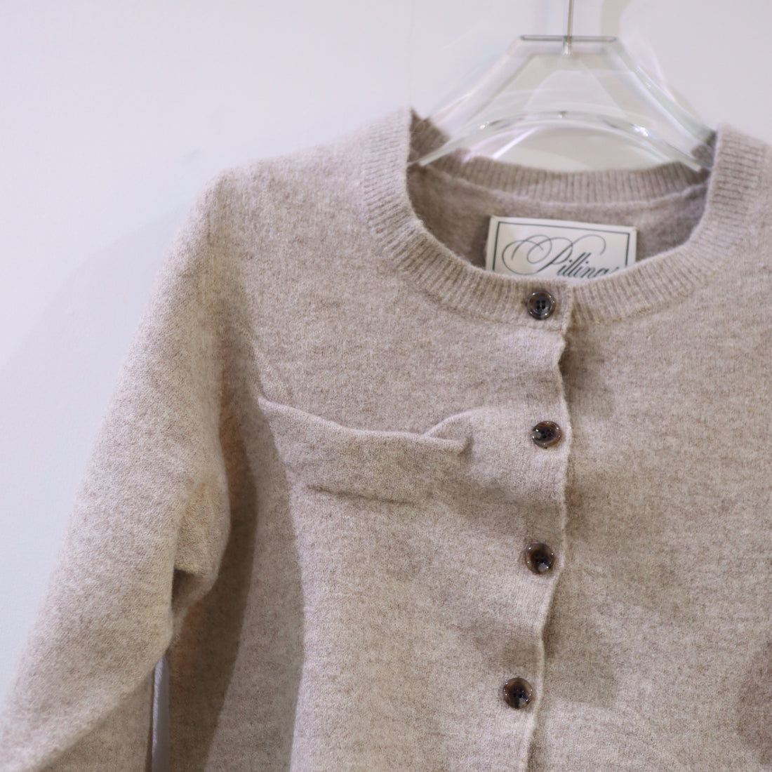 PILLINGS  WOOL CARDIGAN