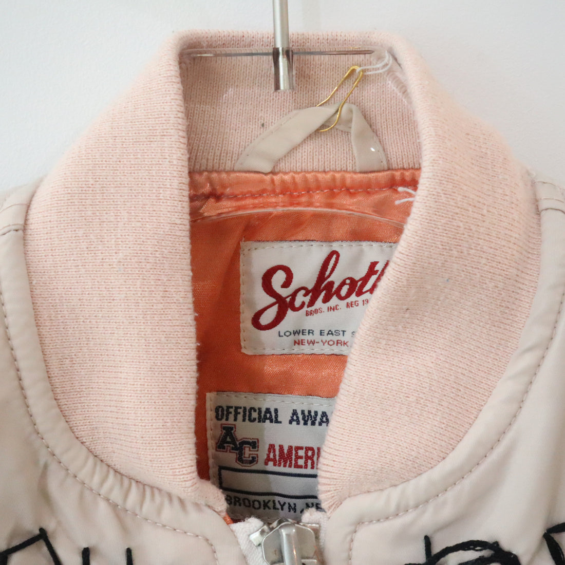 VAVA DUDU  EMBROIDERY MA-1 JACKET PINK BEIGE (C)