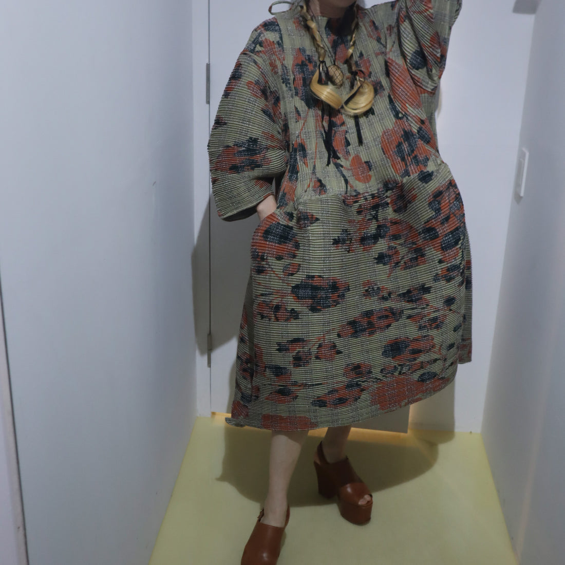 JULIA HEUER  PAX PLEATED DRESS IN SANDY INGRID