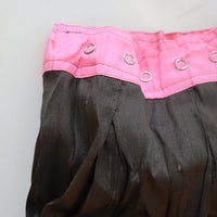 NONG RAK  WRAP SNAP PLEATED CONTRAST SKIRT