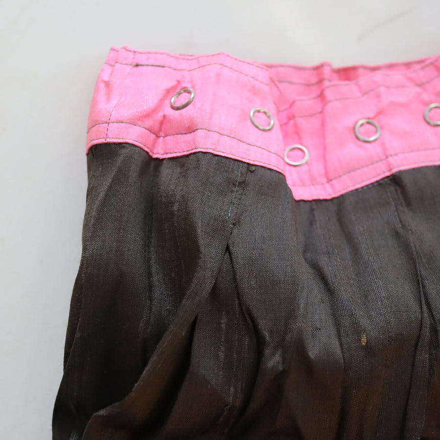 NONG RAKWRAP SNAP PLEATED CONTRAST SKIRT