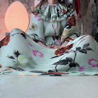 JULIA HEUER  KENZA HAND PLEATED SKIRT IN EDWARD GREEN