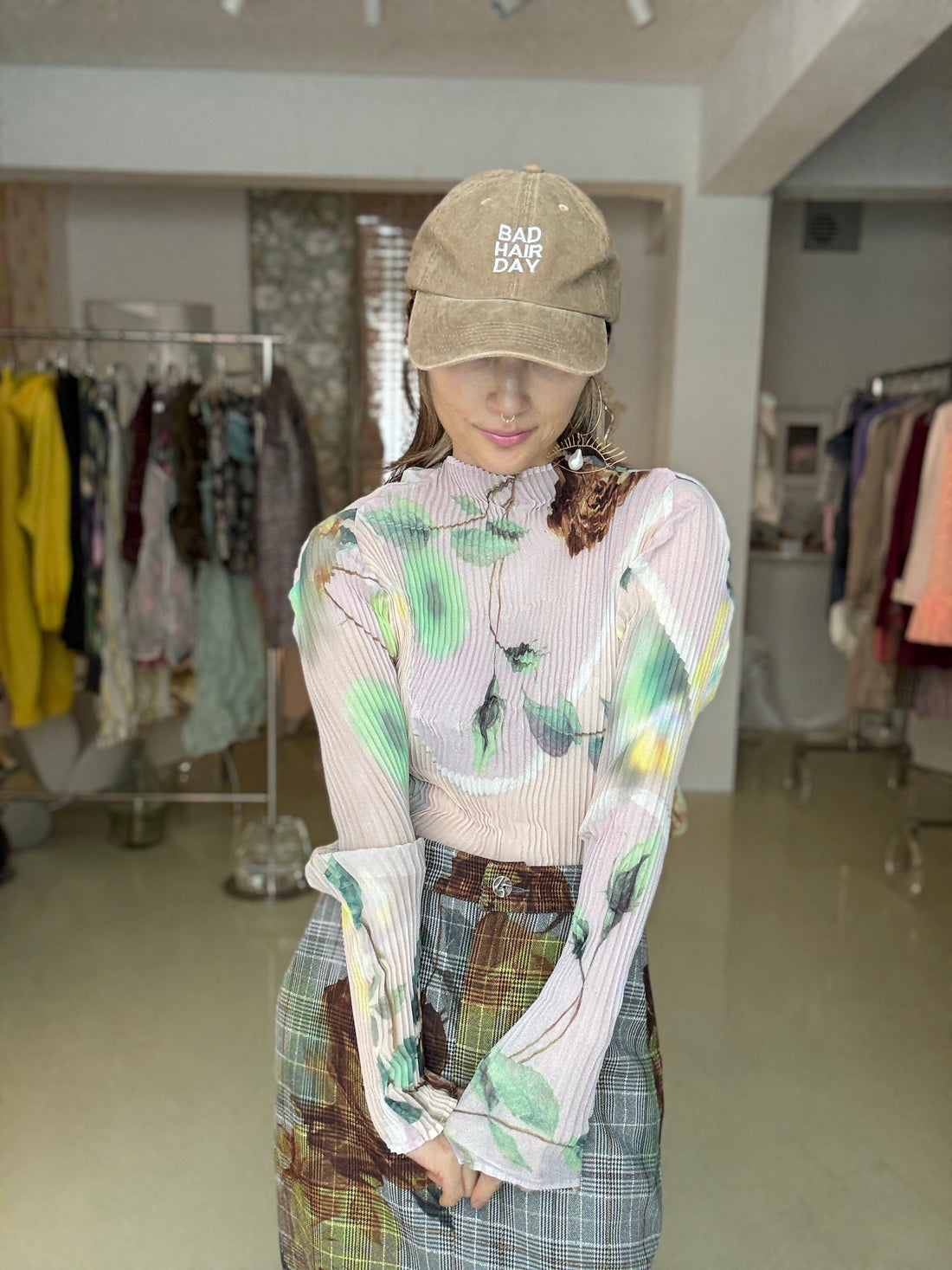 JULIA HEUER  LEE PLEATED TOP IN EDWARD PINK