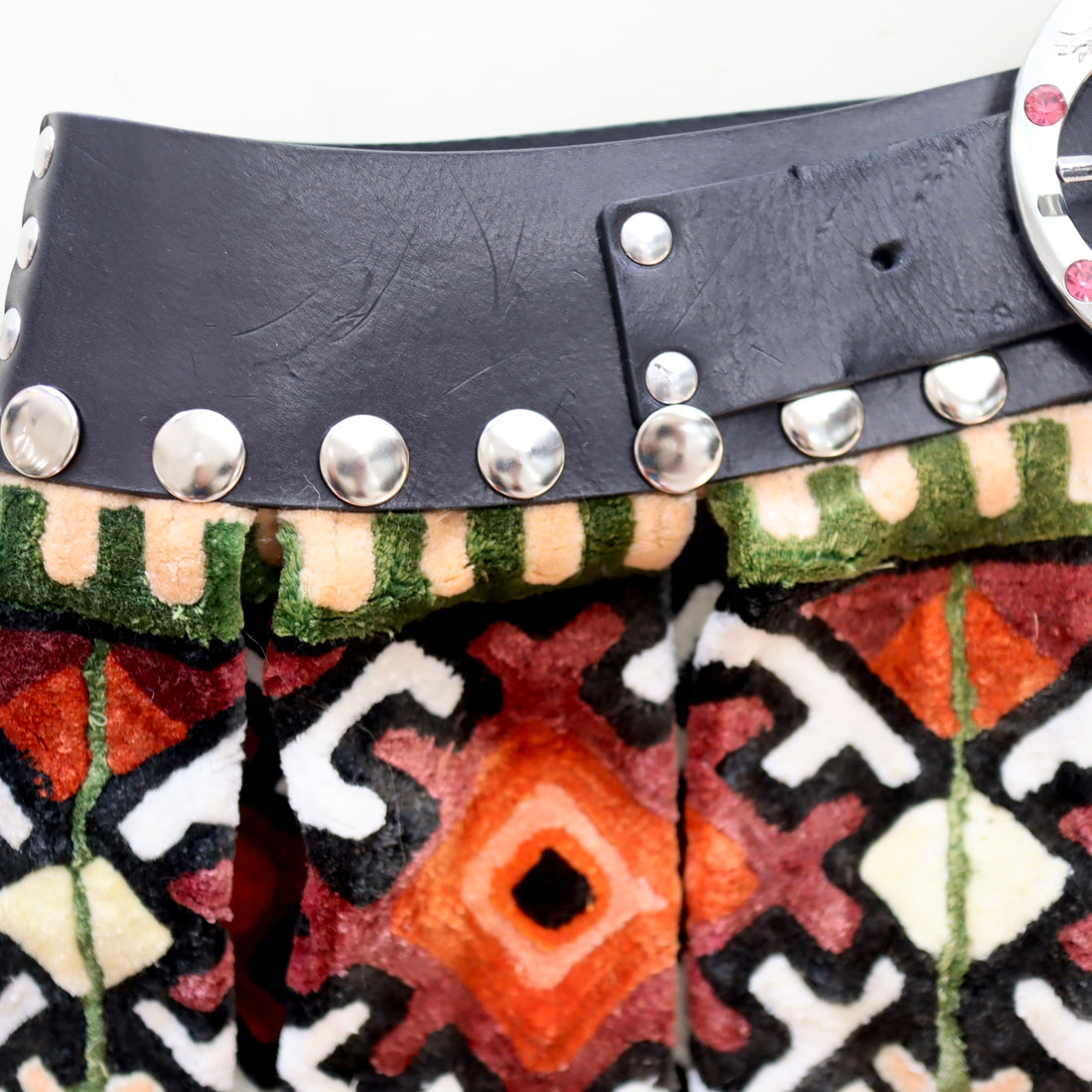 CHOPOVA LOWENA  VELVET CAT MIDI CARABINER SKIRT