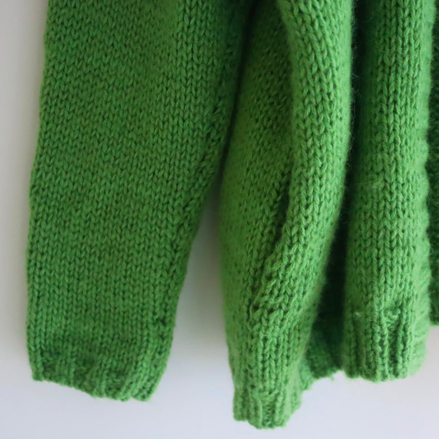 SOFIO GONGLIWAVE KNIT CARDIGAN GREEN “A”