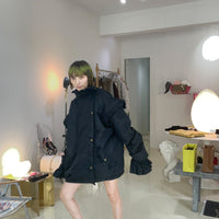 MIKIOSAKABE  FRILLED JACKET BLACK