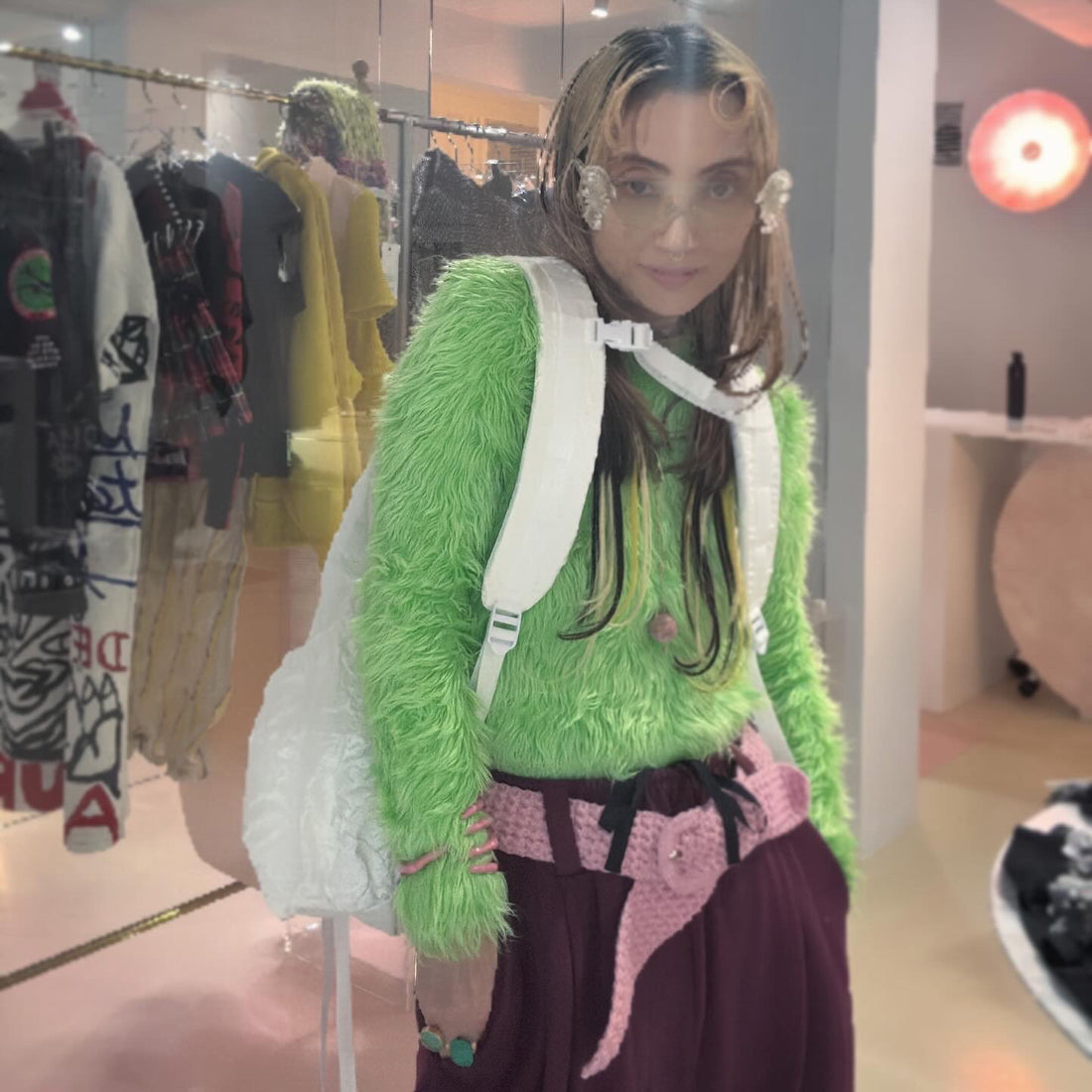 ANIGIG  GATHERED BACKPACK  JACQUARD