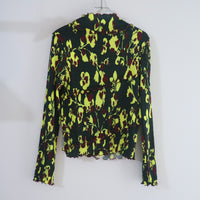 JULIA HEUER  KARL SMOCK PLEATED TOP IN ELECTRIC INGRID