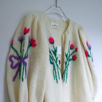 SOFIO GONGLI  FLOWER KNIT CARDIGAN "K"