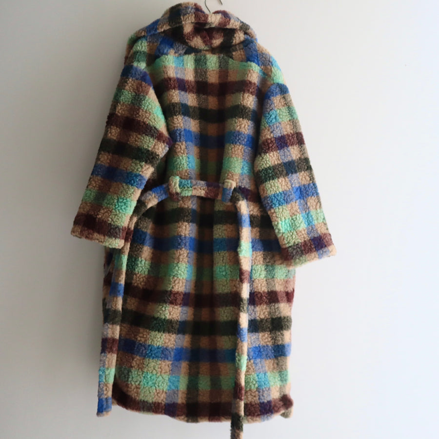FRANZIUSTOWEL COAT LIGTHGREENCHECK