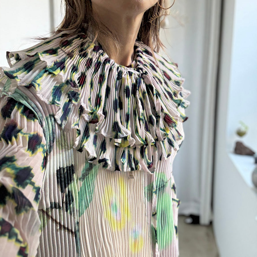 JULIA HEUERMAYA HANDPLEATED DRESS IN EDWARD