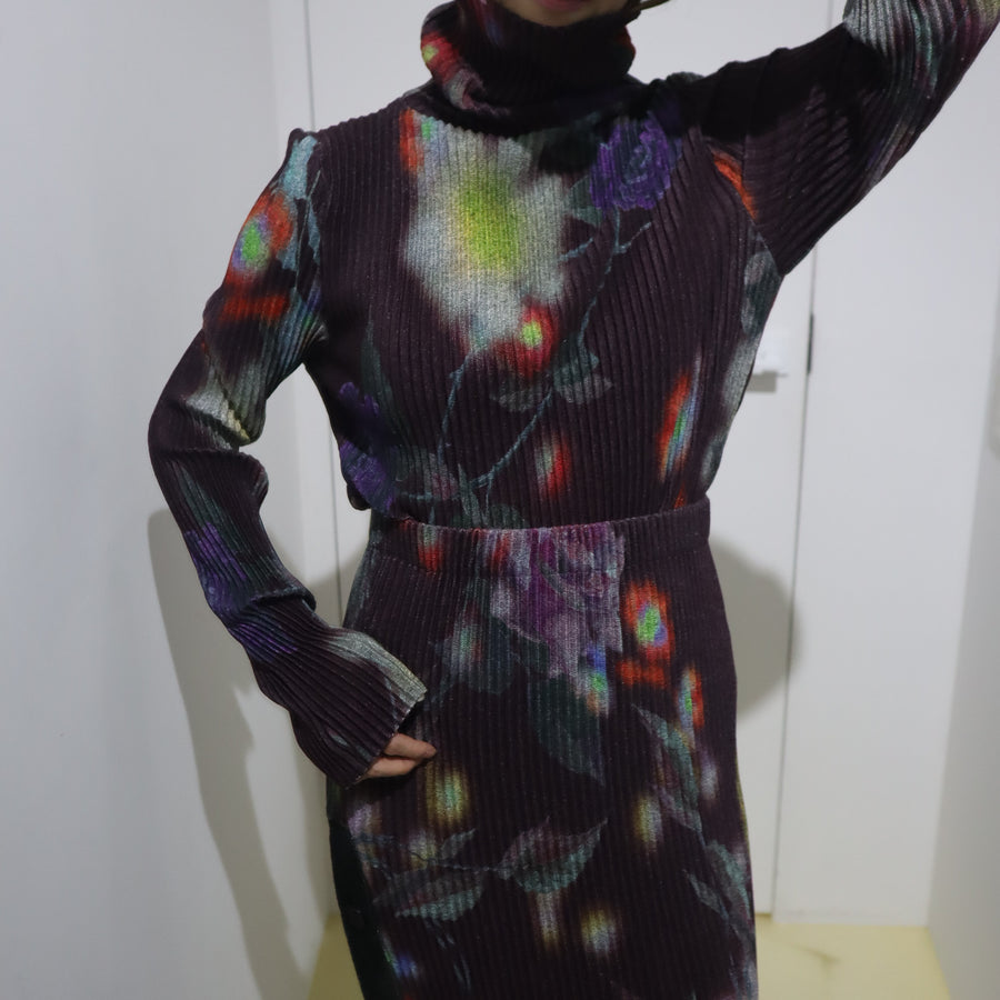 JULIA HEUERRU PLEATED KNIT PULLOVER IN EDWARD