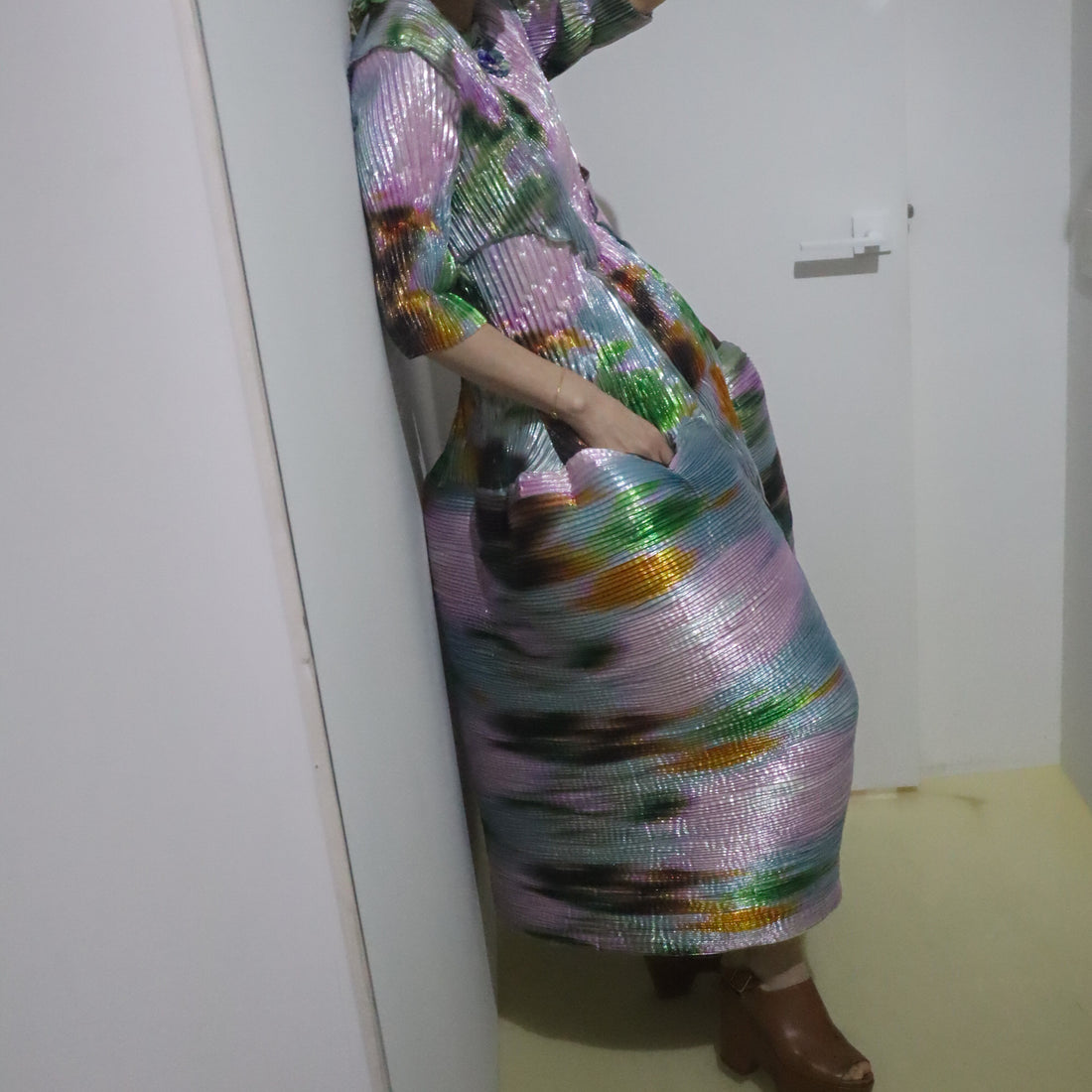 JULIA HEUER  HANDPLEATED UMA DRESS