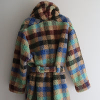 FRANZIUS  TOWEL COAT LIGTH  GREEN  CHECK