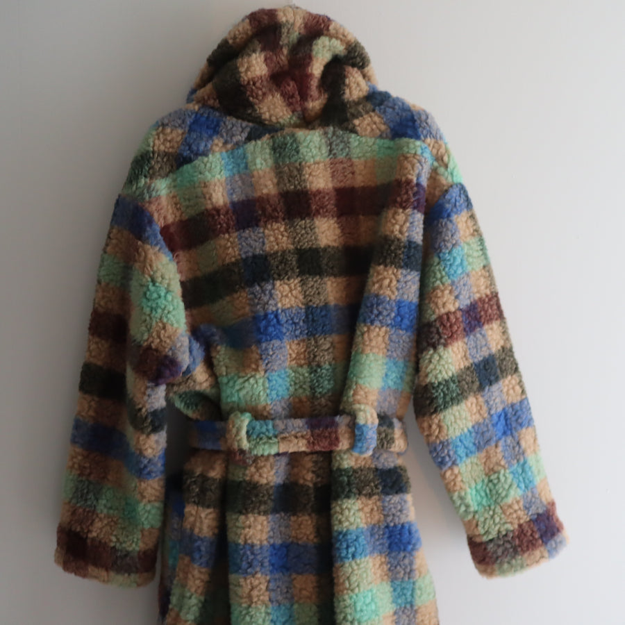 FRANZIUSTOWEL COAT LIGTHGREENCHECK