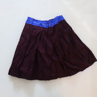 NONG RAK  WRAP SNAP PLEATED CONTRAST SKIRT