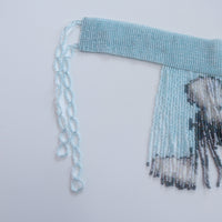 ADRABLE  FRINGE CHOKER LIGHT BLUE