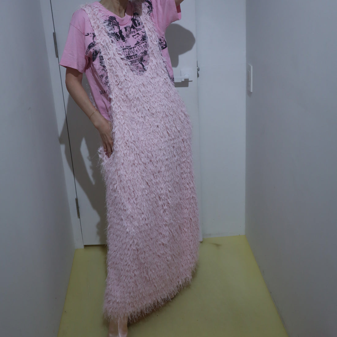 ANIGIG  LAZY DAY FEATHER LONG DRESS